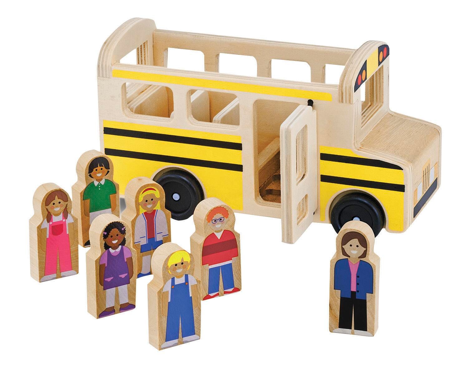 Image for Melissa & Doug Wooden School Bus, 8 Pieces from School Specialty